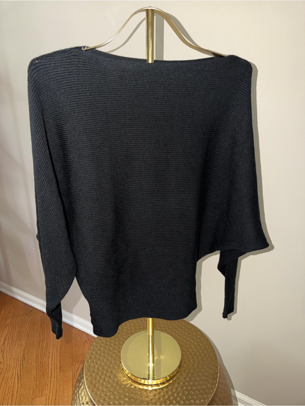 Dolman Sleeve Ribbed Sweater